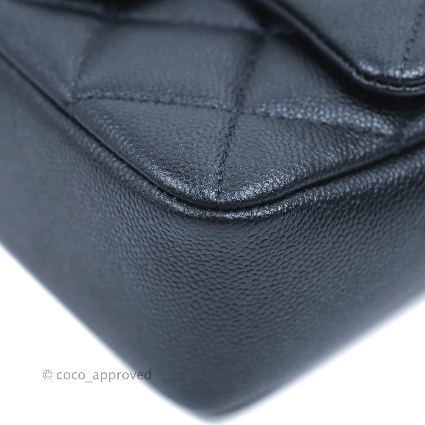Chanel Quilted My Perfect Mini Iridescent Black Caviar Aged Gold Hardware 21K