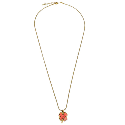 Luxury Chanel Clover Gold Chain Pendant Necklace 03P