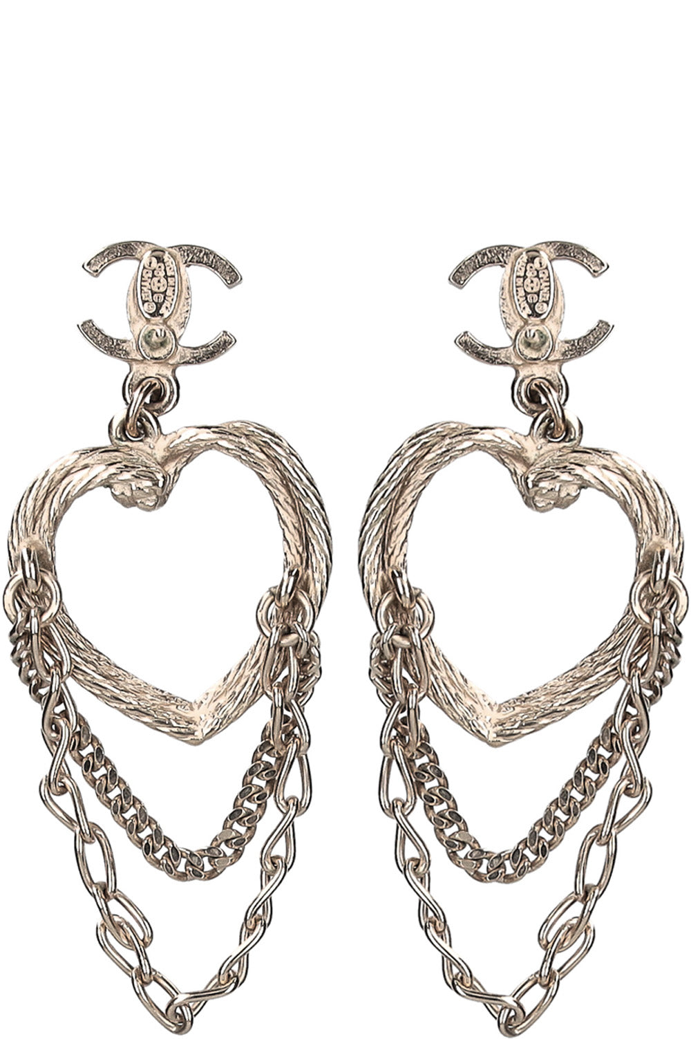 CHANEL CC Heart Earrings 2009