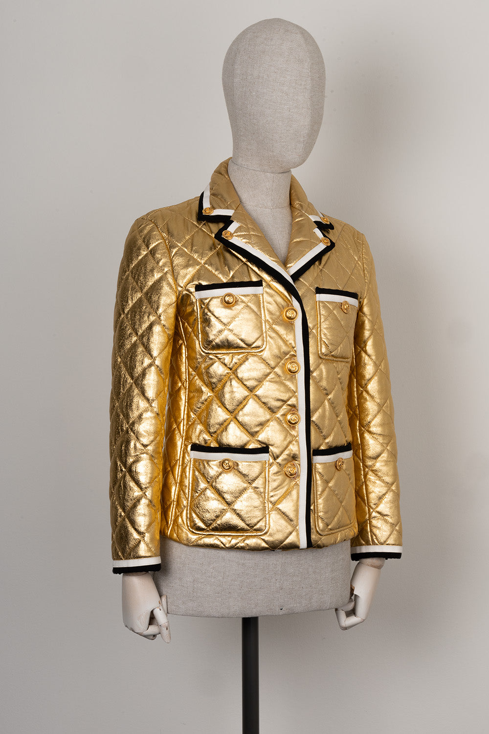 Luxury Gucci Trending 2025 Patch Pocket Leather Jacket Gold