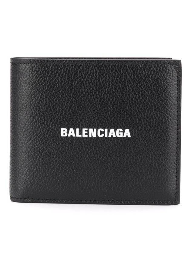 Luxury Balenciaga Cash Square Folded Wallet Black