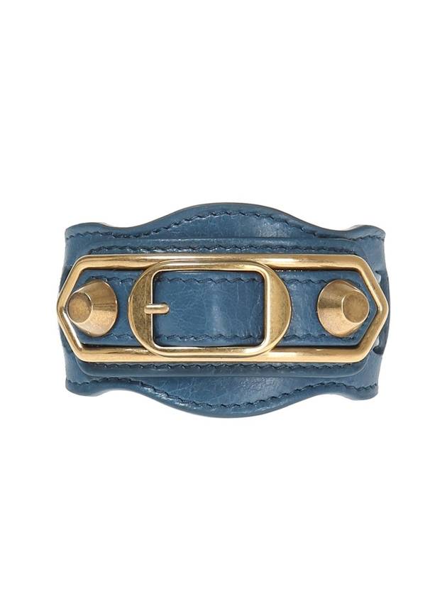 Luxury Balenciaga Giant Gold Buckle Bracelet Blue