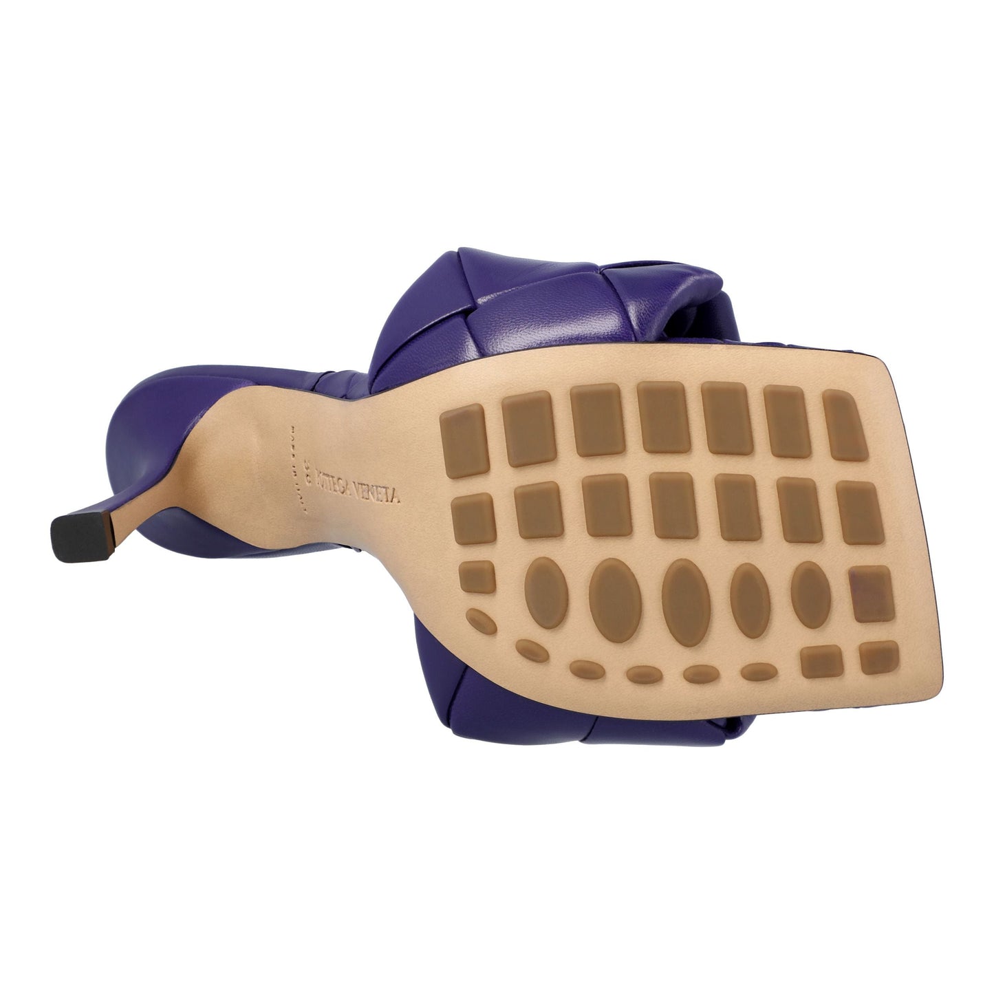 Luxury Bottega Veneta Women Lido Padded Mule in purple Lambskin