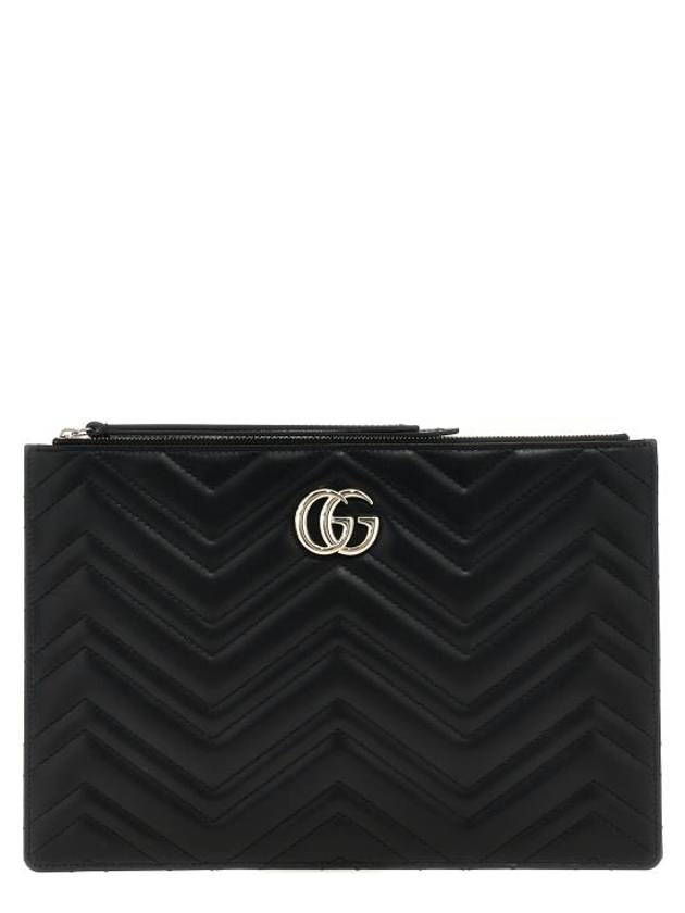 Luxury Gucci Trending 2025 GG Marmont Large Pouch Bag Black