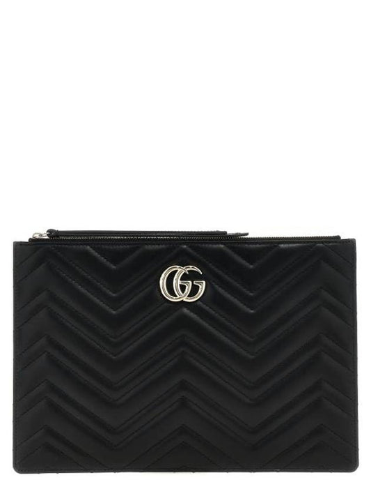 Luxury Gucci Trending 2025 GG Marmont Large Pouch Bag Black