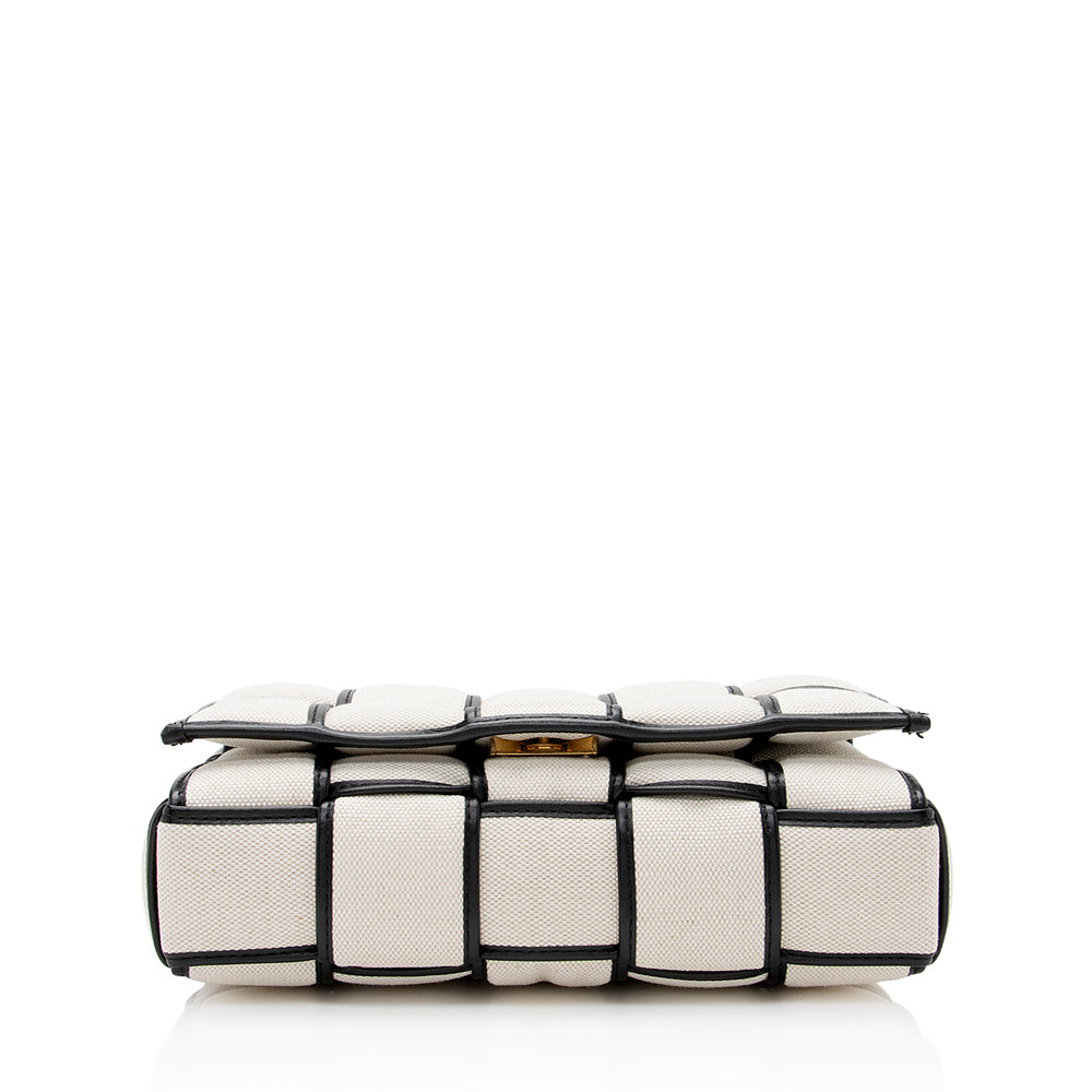 Luxury Bottega Veneta Puffed Canvas Cassette Crossbody