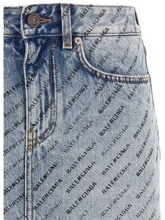 Luxury Balenciaga short skirt 744972 TQW66 4141 ICED BLUE