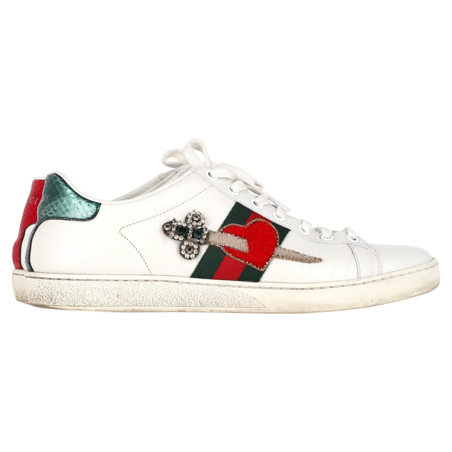 Luxury Gucci Trending 2025 Ace Sneakers in White Leather