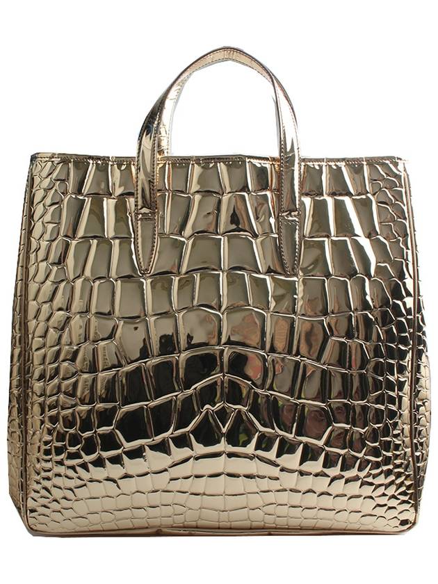 Luxury Saint Laurent Gold mirror wani pattern big shopper bag
