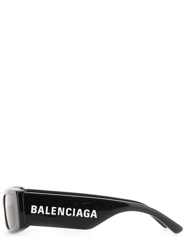 Luxury Balenciaga Eyewear Max Rectangle Sunglasses Black