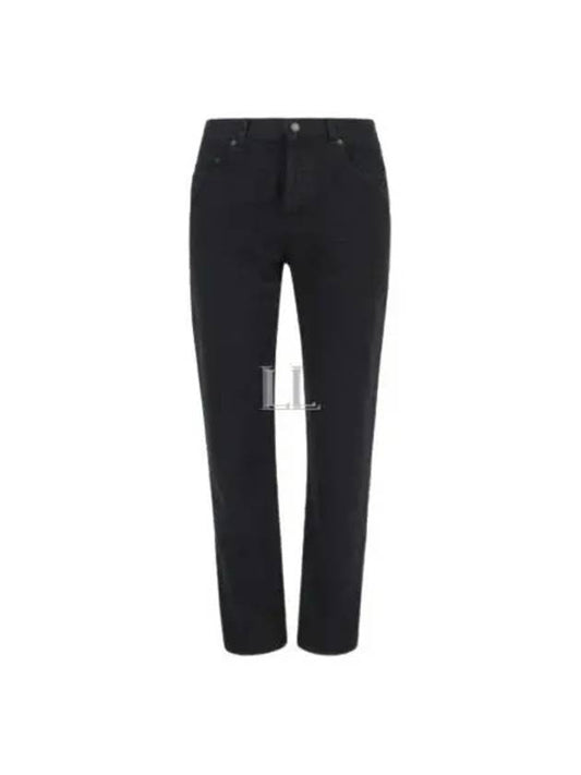 Luxury Saint Laurent Vanessa Denim Straight Jeans Black