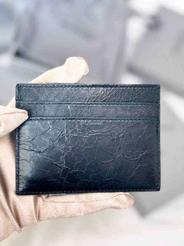 Luxury Balenciaga Monaco Card Wallet Black