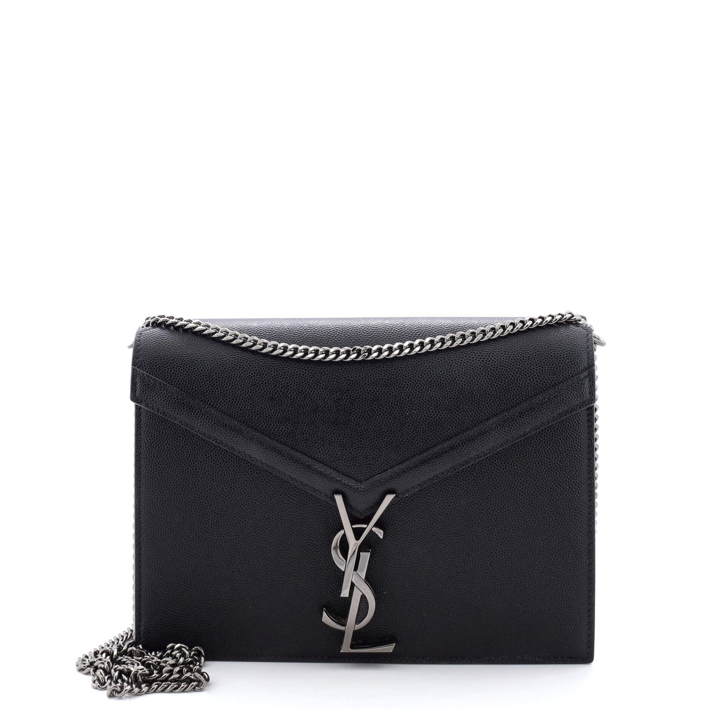 Luxury Saint Laurent Cassandra Chain Shoulder Bag Leather Small