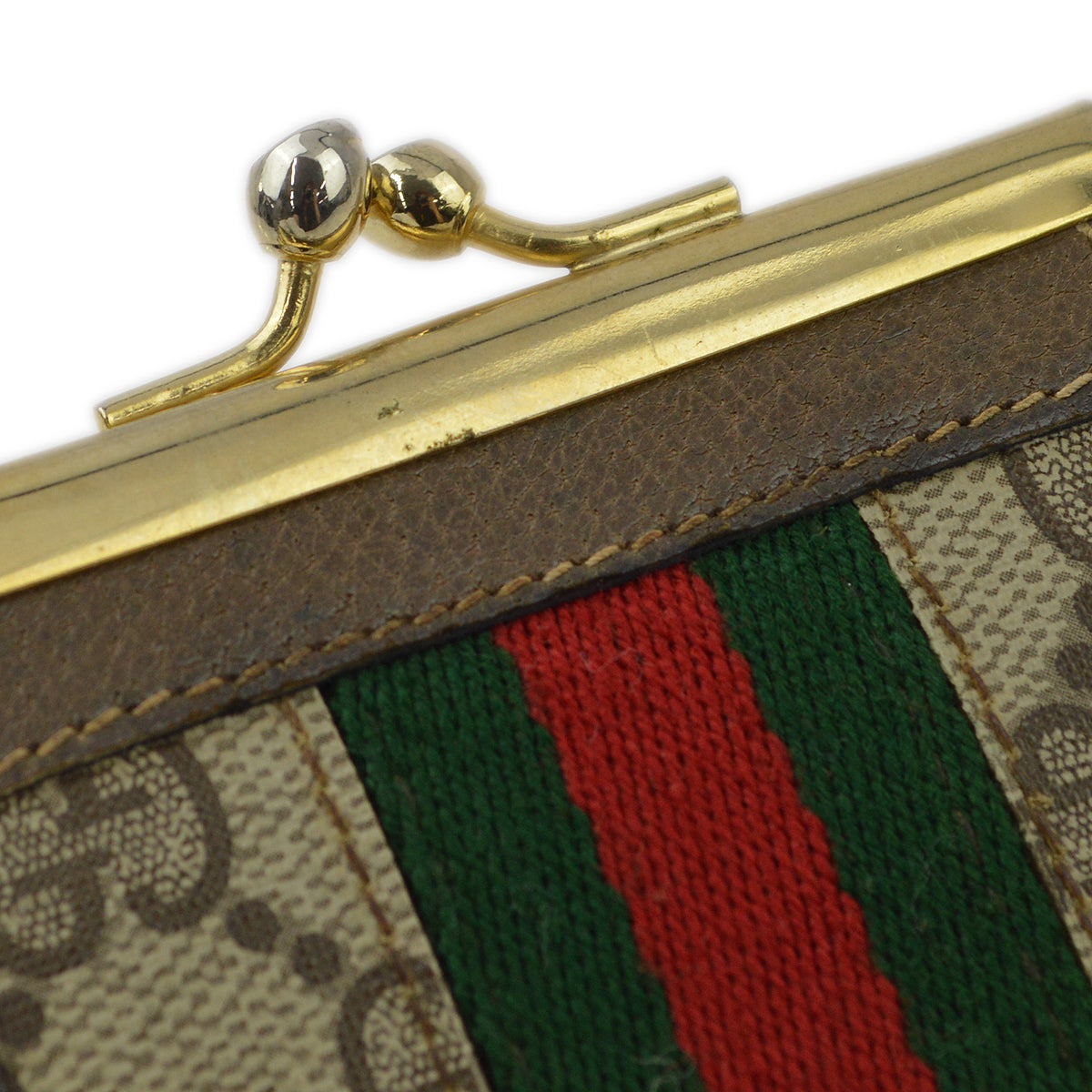 Luxury Gucci Trending 2025 Brown GG Shelly Line Coin Purse Wallet