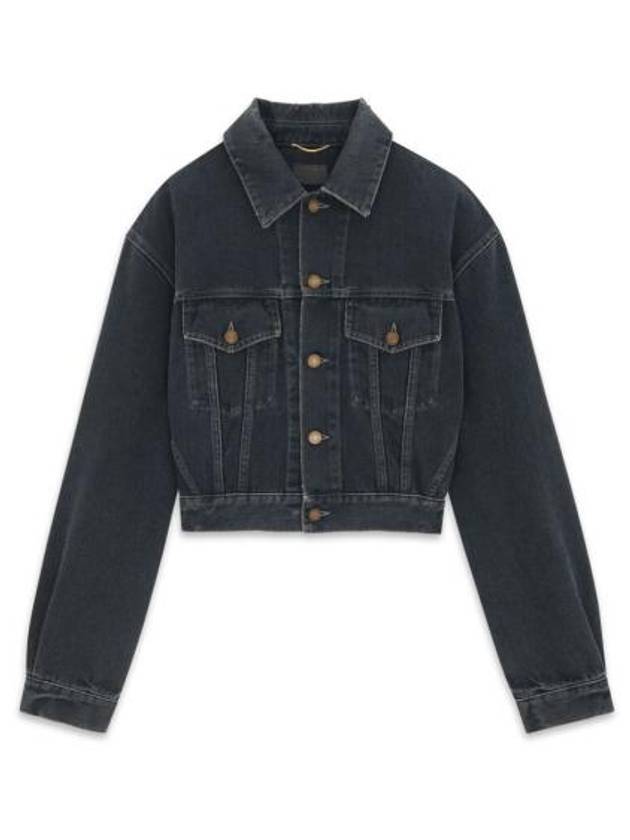 Luxury Saint Laurent Neo 80s Denim Jacket Black