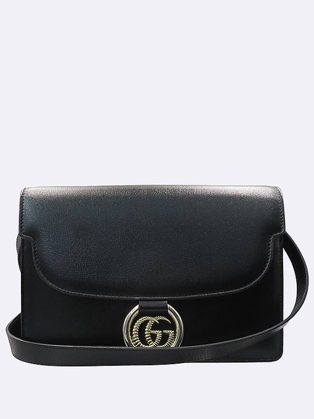 Luxury Gucci Trending 2025 589474 Black color GG ring torchon small shoulder bag