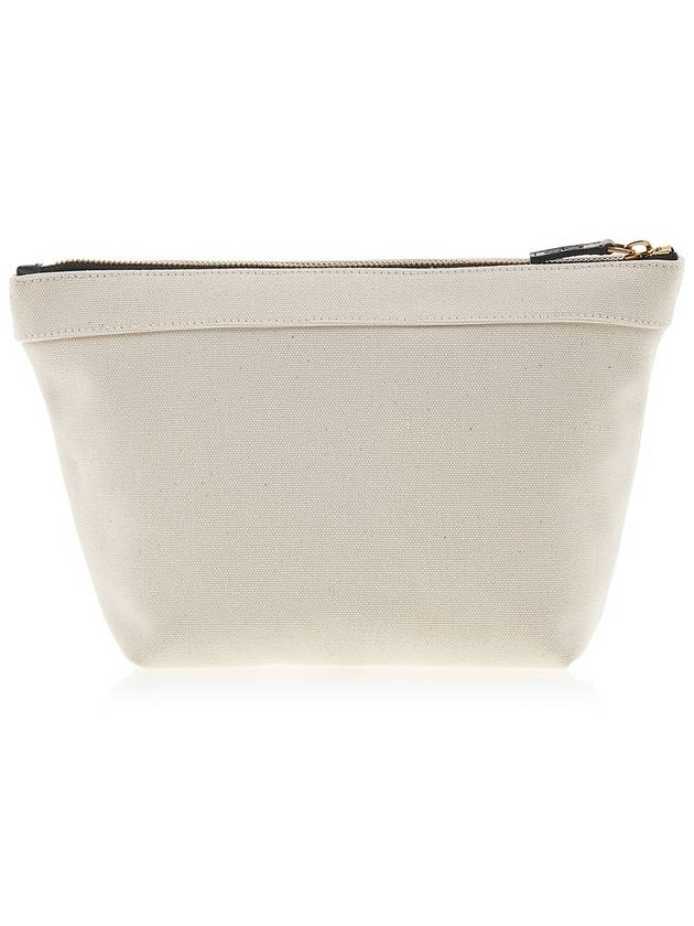 Luxury Balenciaga Logo Print Jumbo Pouch Bag Ivory