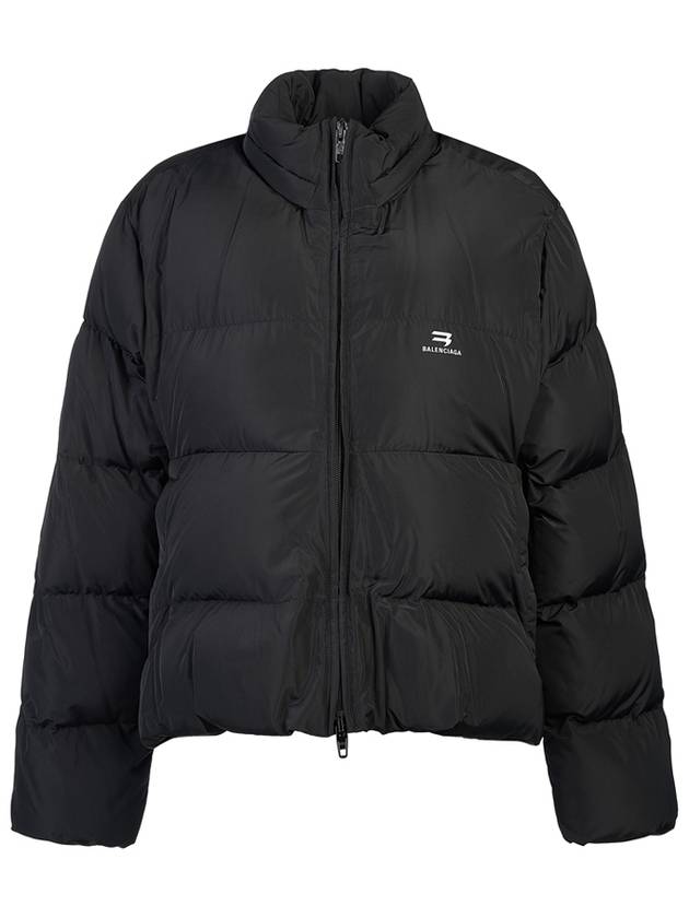 Luxury Balenciaga Sporty B Logo Point Down Padding Black