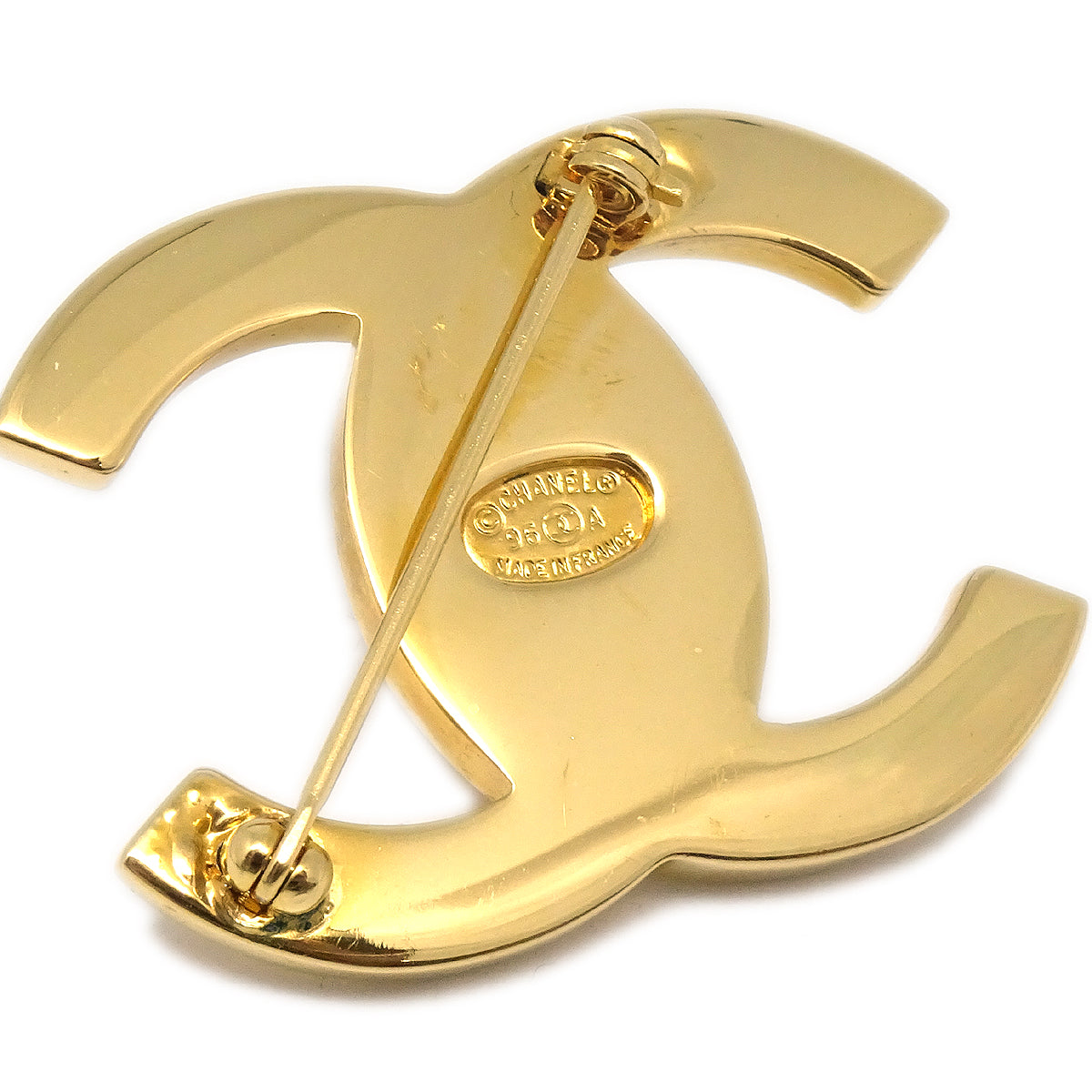 ★Luxury Chanel 1996 CC Turnlock Brooch Large
