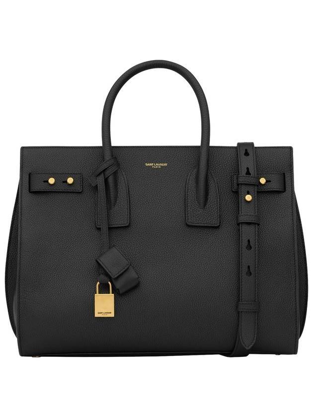 Luxury Saint Laurent Sac De Jour Grain Leather Small Tote Bag Black