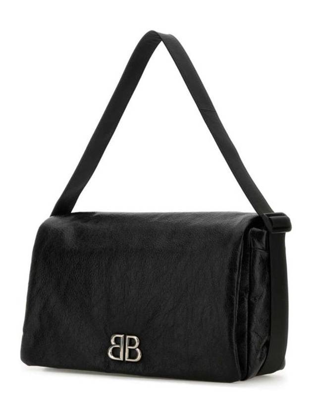 Luxury Balenciaga Monaco Flap Medium Shoulder Bag Black