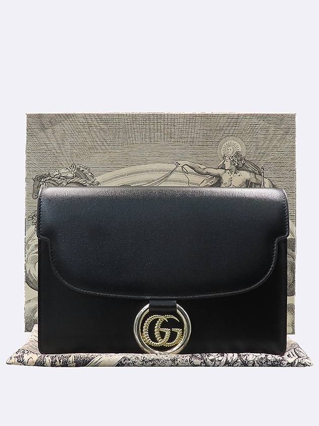 Luxury Gucci Trending 2025 589474 Black color GG ring torchon small shoulder bag