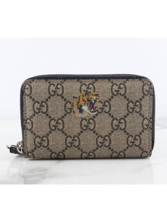 Luxury Gucci Trending 2025 GG Supreme Zipper Card Case