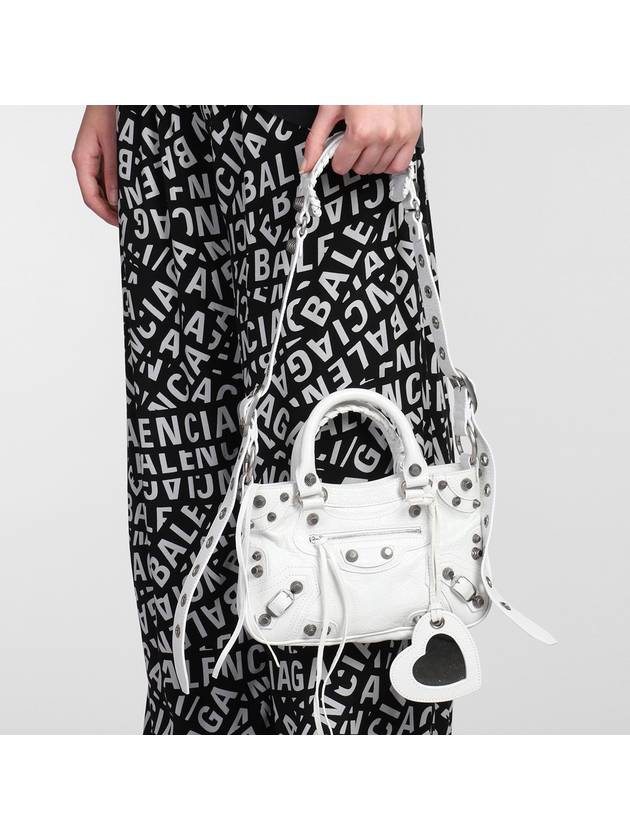 Luxury Balenciaga Neo Cagole Small Tote Bag White