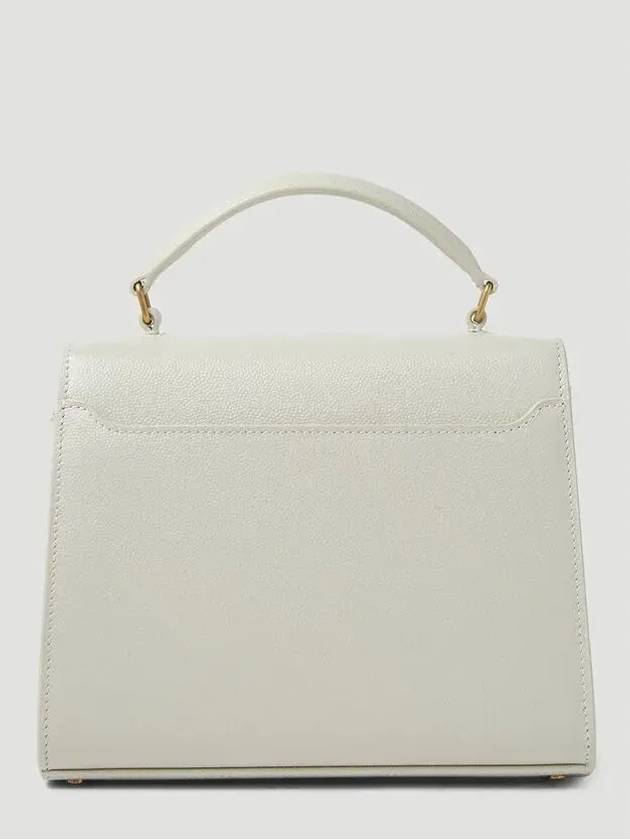 Luxury Saint Laurent Casandra Monogram Mini Top Handle Cross Bag White