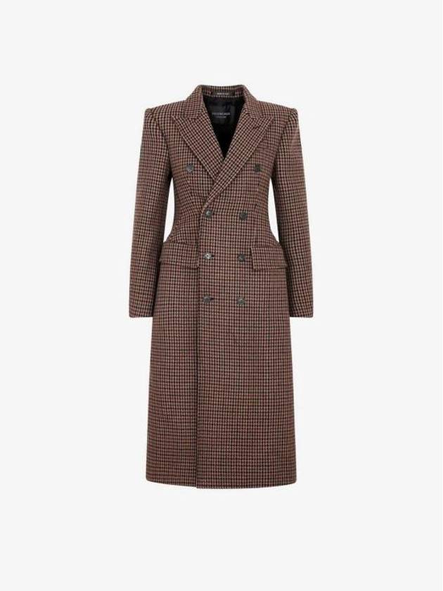 Luxury Balenciaga Wool Double Coat Brown