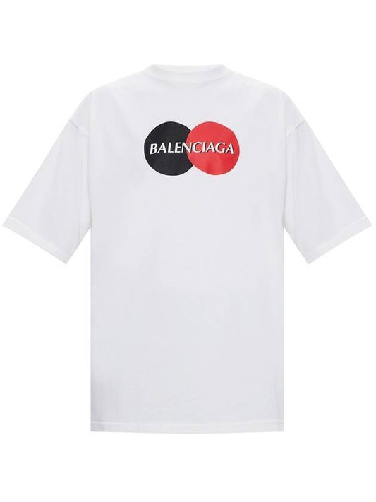 Luxury Balenciaga Uniform Logo Short Sleeve T-shirt White