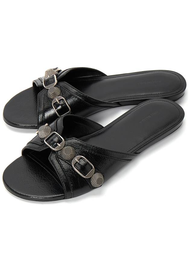 Luxury Balenciaga Le Cagole Slippers Black