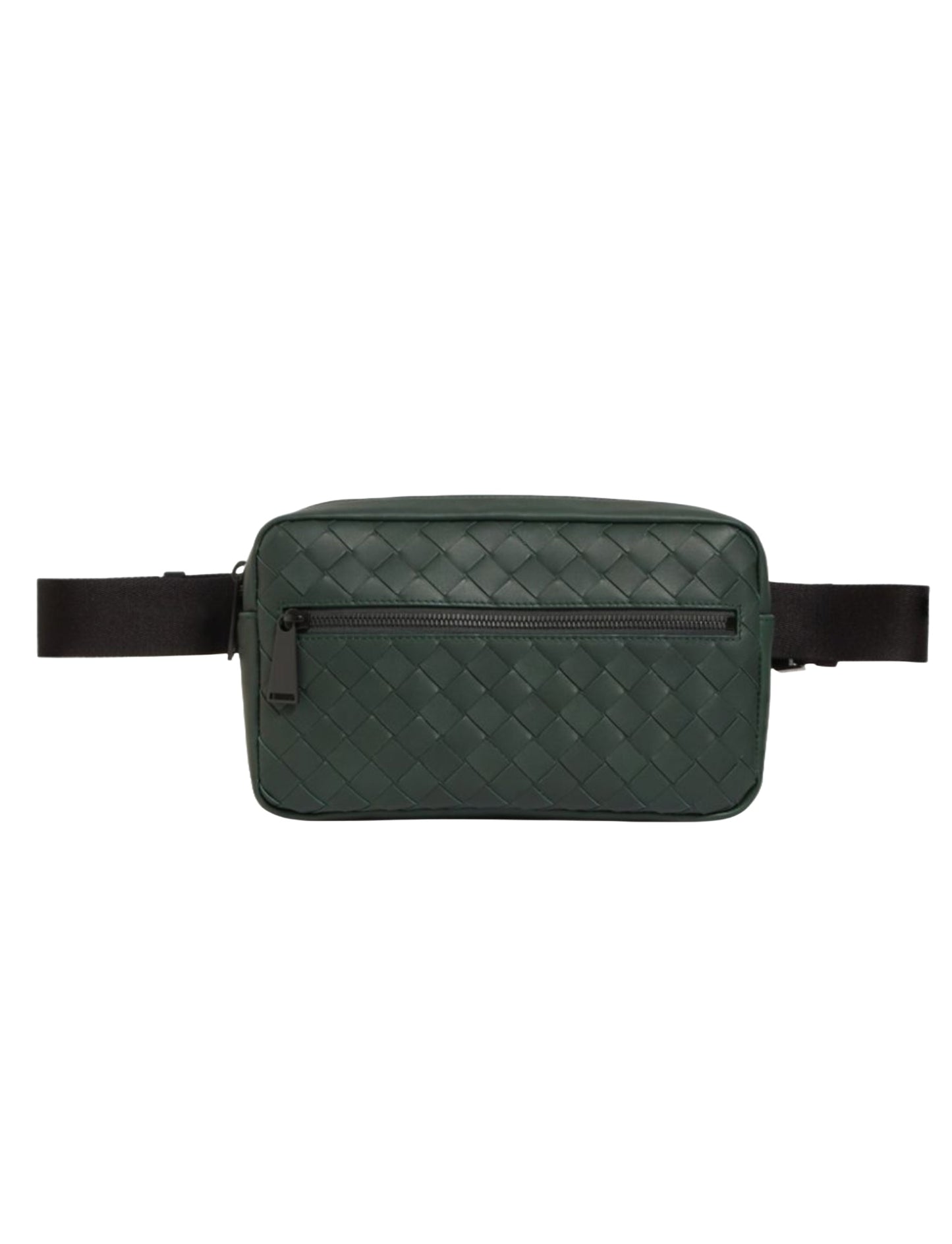 Luxury Bottega Veneta Intrecciato Woven Leather Waist Bag