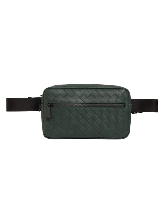 Luxury Bottega Veneta Intrecciato Woven Leather Waist Bag