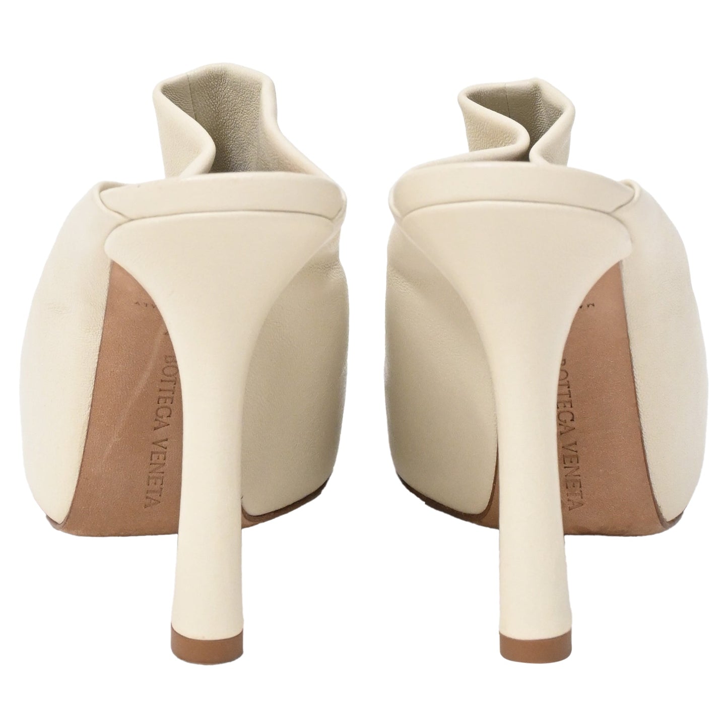 Luxury Bottega Veneta Bold Mules in Cream Leather