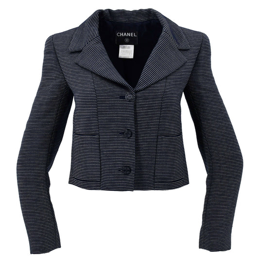 Luxury Chanel Jacket Navy 01P #38