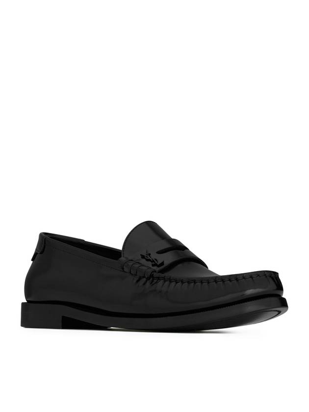 Luxury Saint Laurent Women's Monogram Le Penny Loafer Black