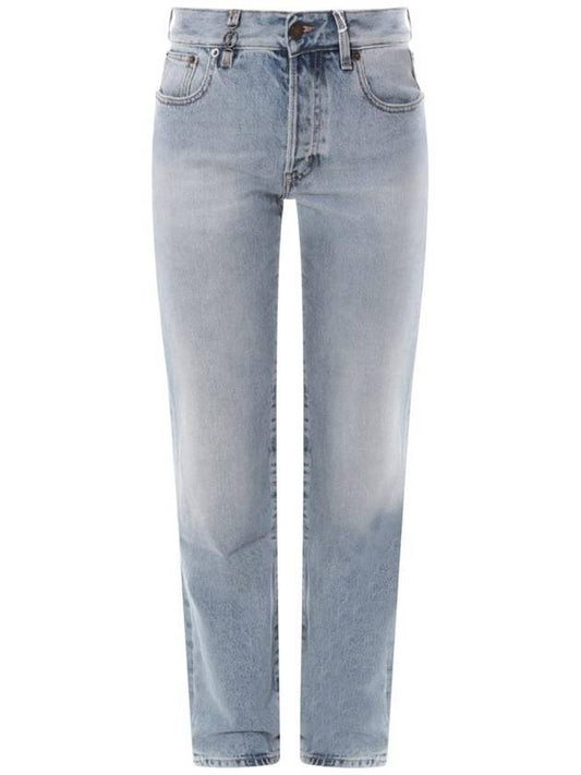 Luxury Saint Laurent Women's Cassandre Jeans Hawaiian Blue