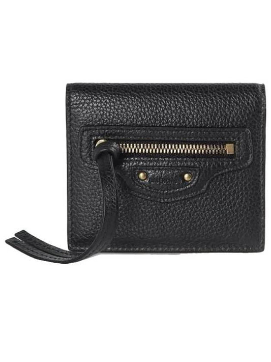 Luxury Balenciaga Neo Classic Half Wallet Black