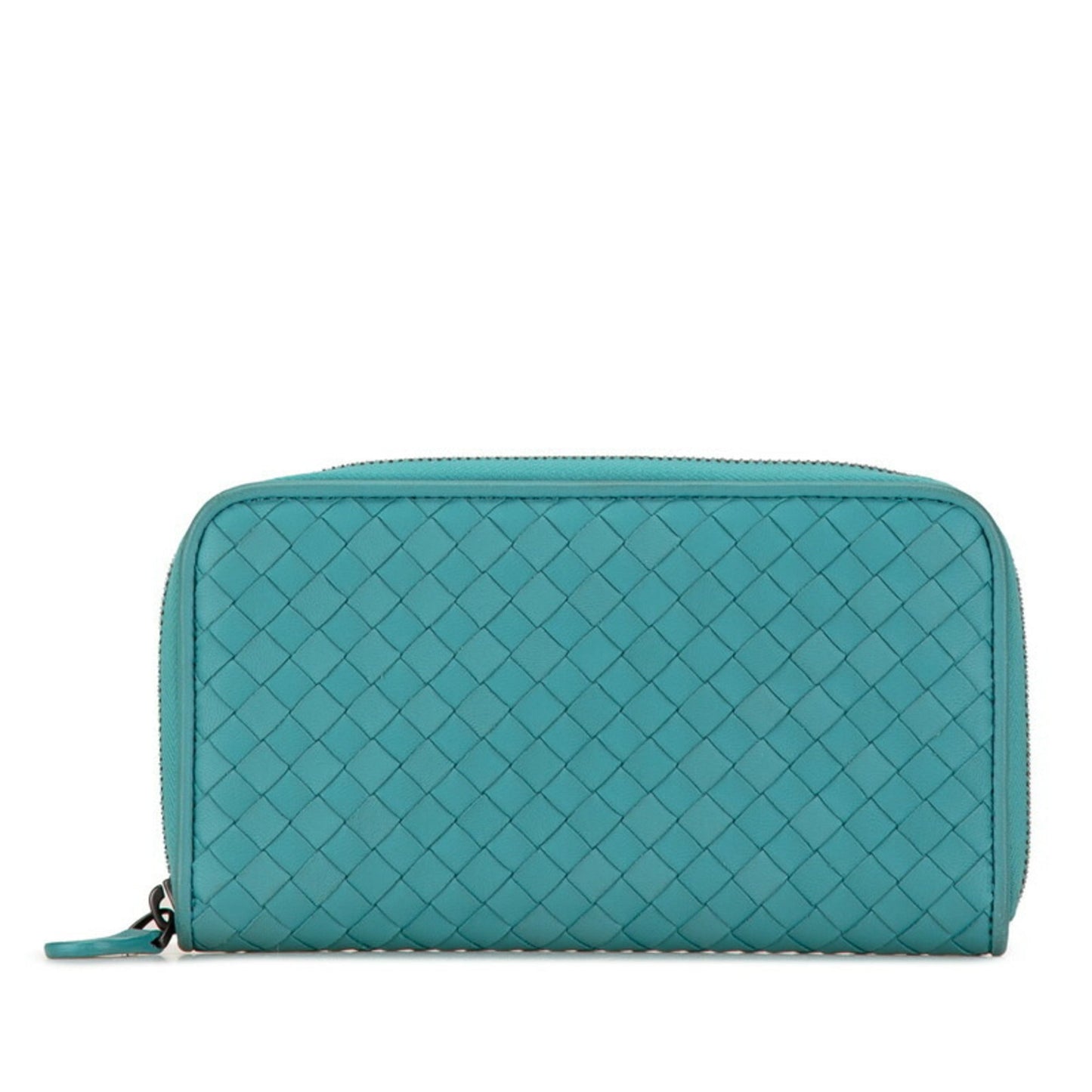 Luxury Bottega Veneta  blue Leather Long Wallet (Bi-Fold) ()