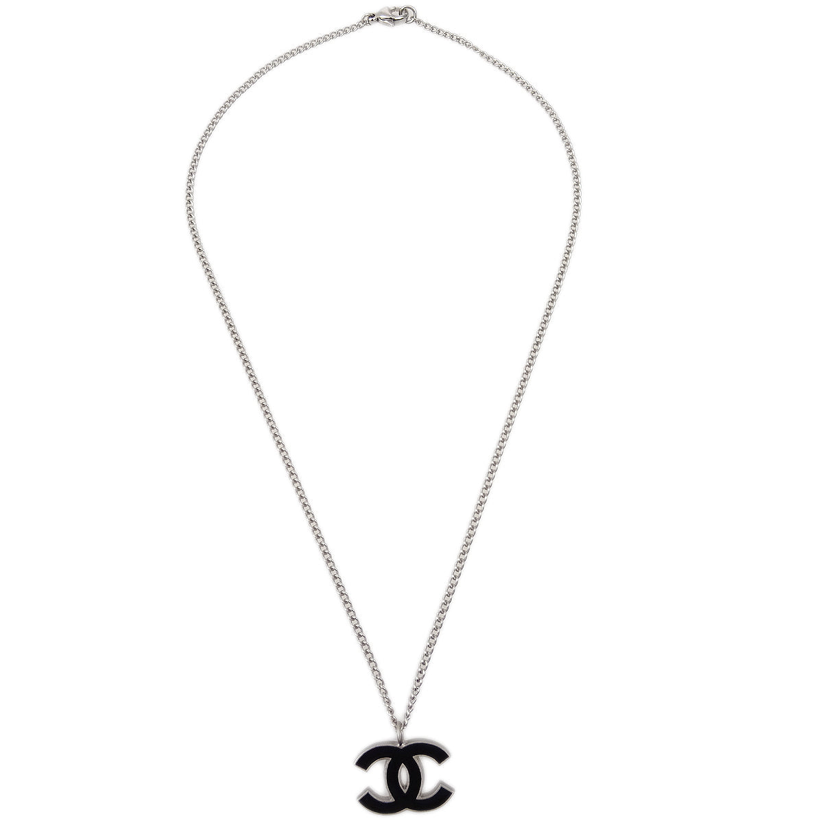Luxury Chanel Silver Chain Necklace Pendant 06P