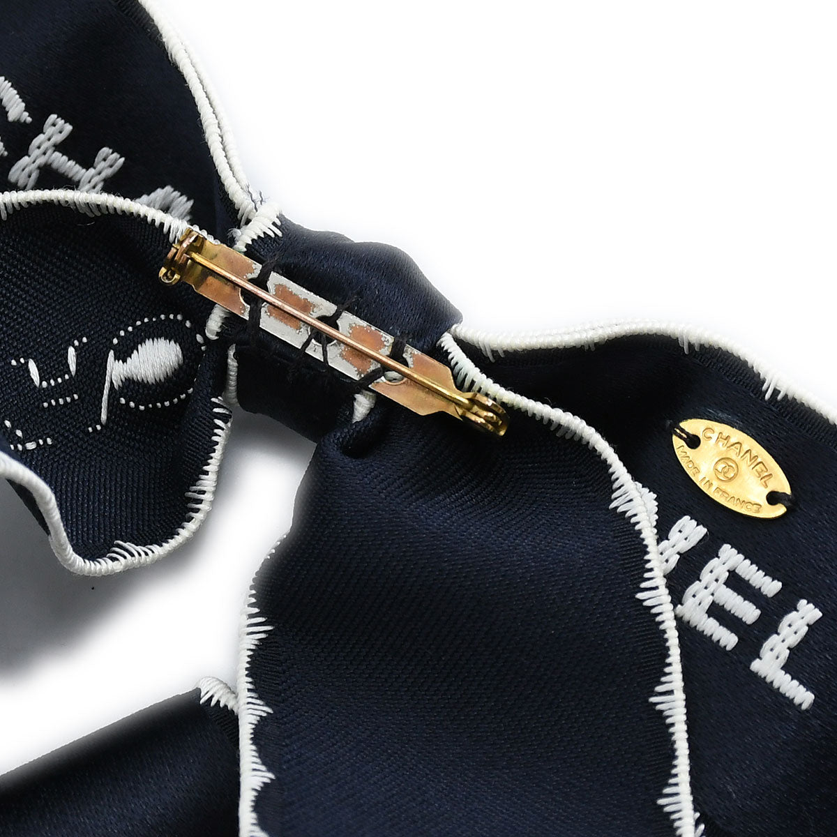 Luxury Chanel Bow Brooch Pin Black