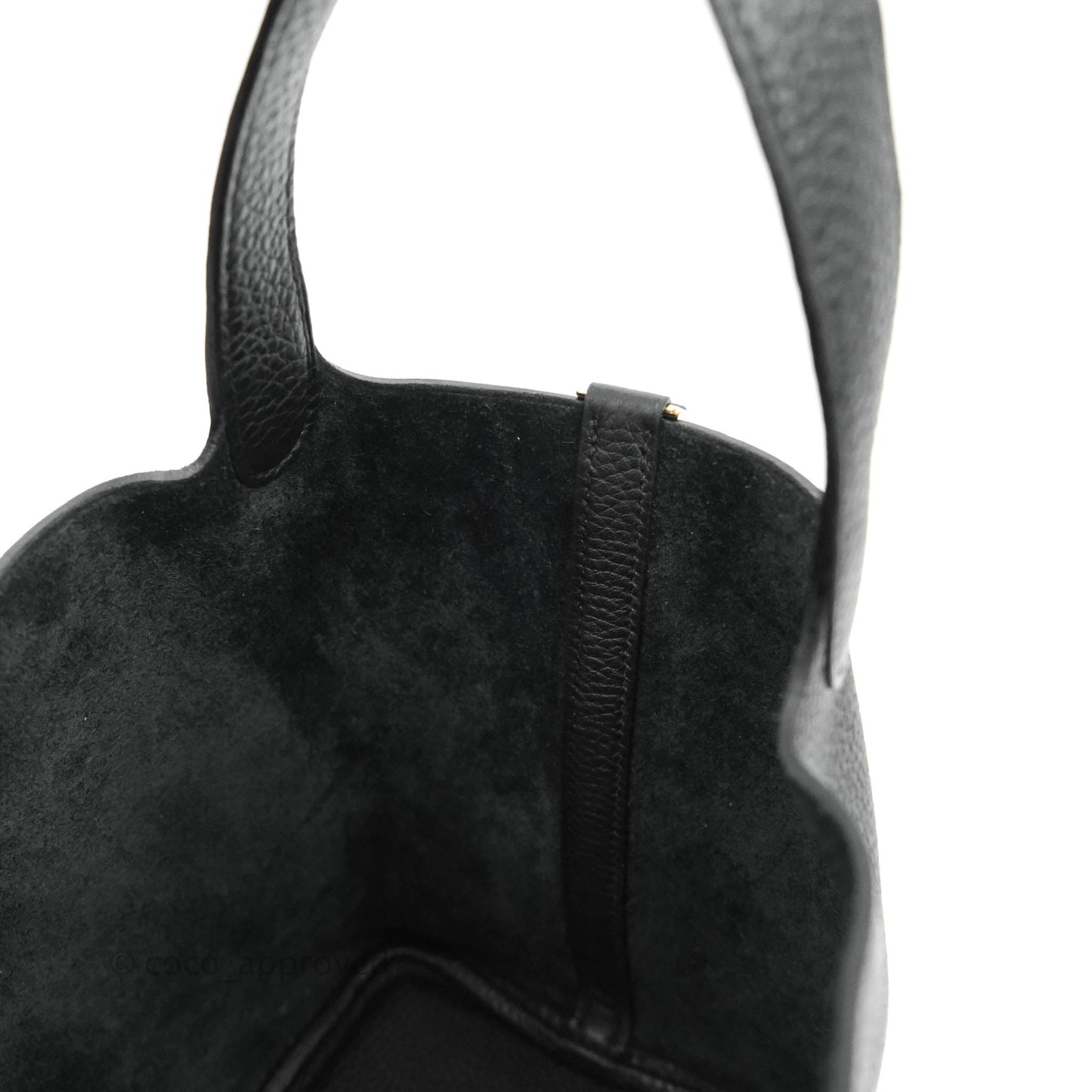 Hermès Taurillon Clemence Picotin Lock 18 PM Black Gold Hardware