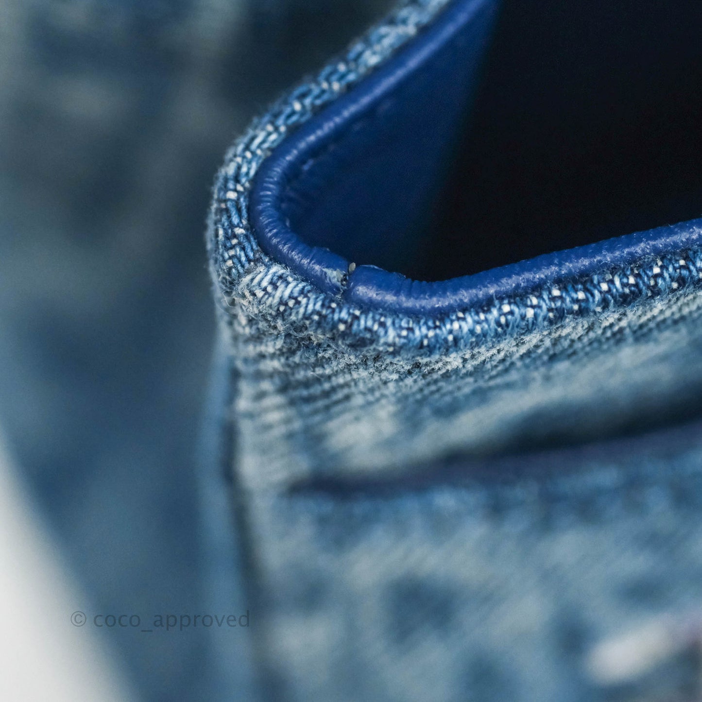 Chanel Quilted M/L Medium Double Flap Tweed Washed Denim Silver Hardware