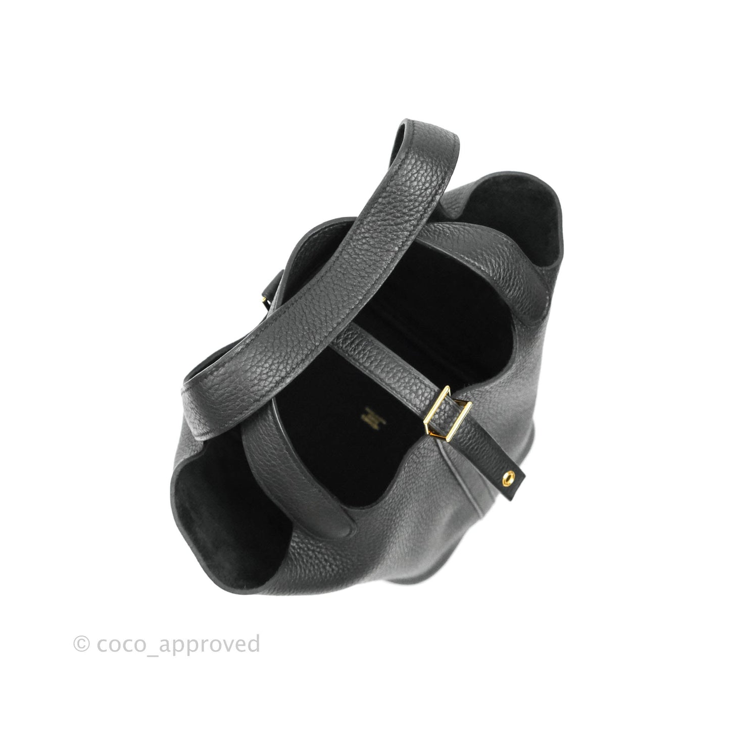 Hermès Taurillon Clemence Picotin Lock 18 PM Black Gold Hardware