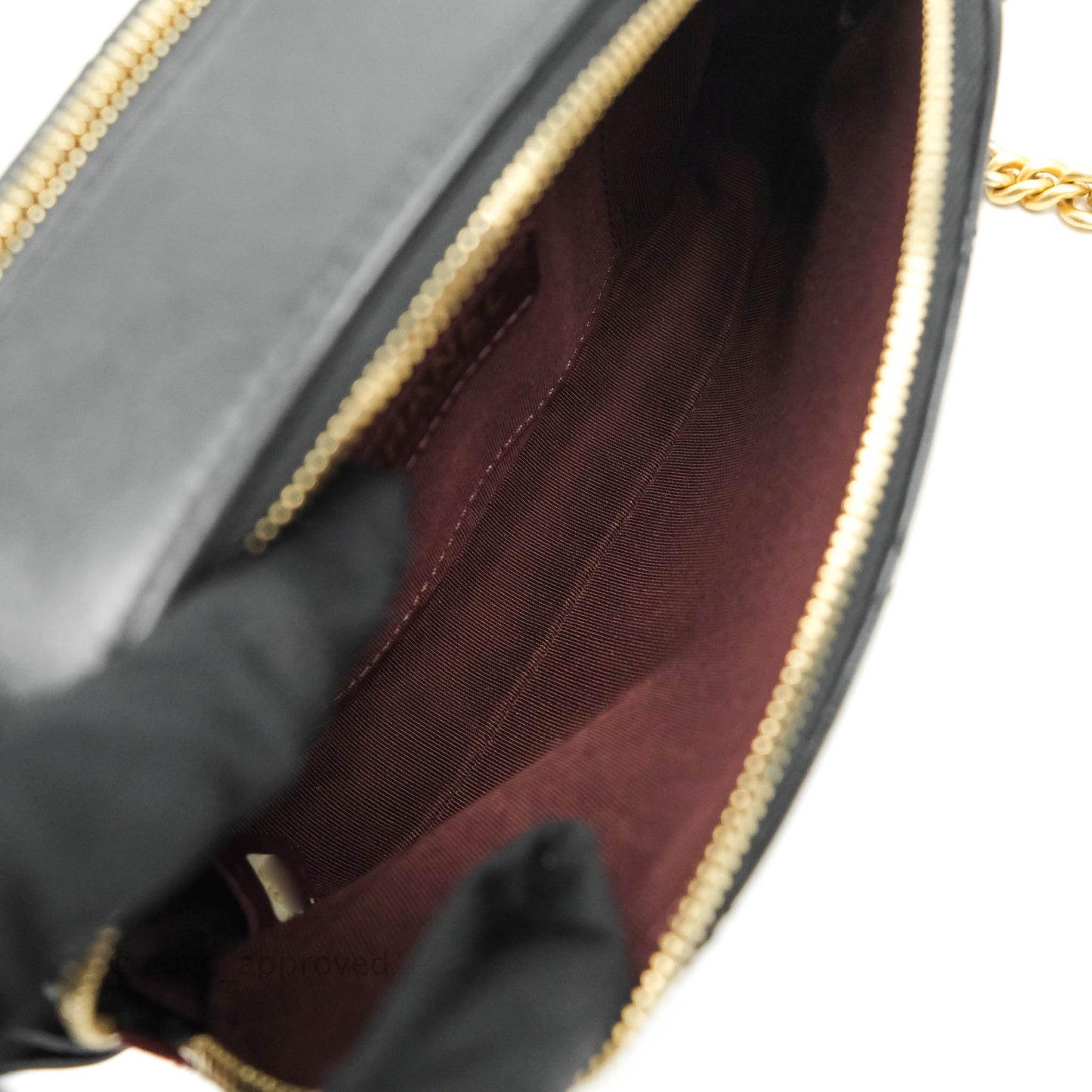Chanel Small Button Up Camera Case Bag Black Calfskin Grosgrain Aged Gold Hardware