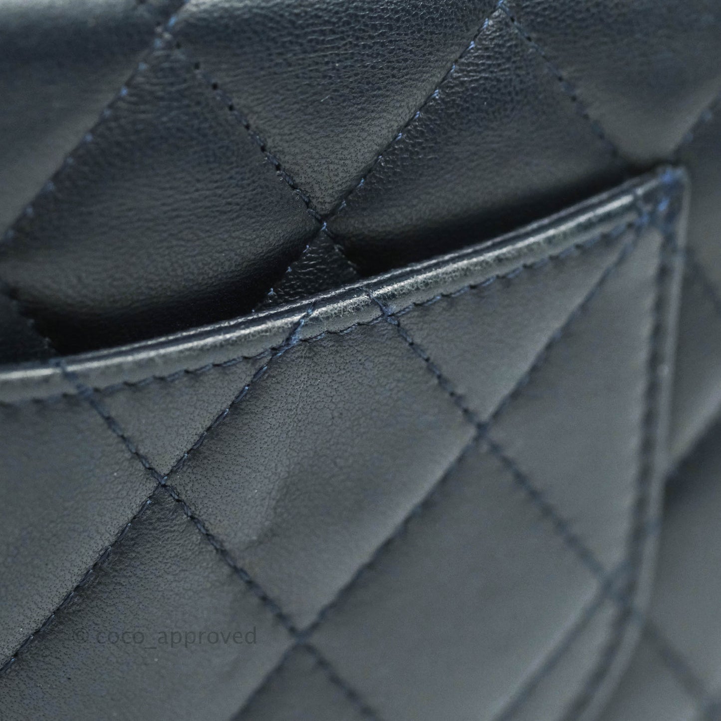 Chanel Quilted Wallet on Chain WOC Navy Lambskin Silver Hardware