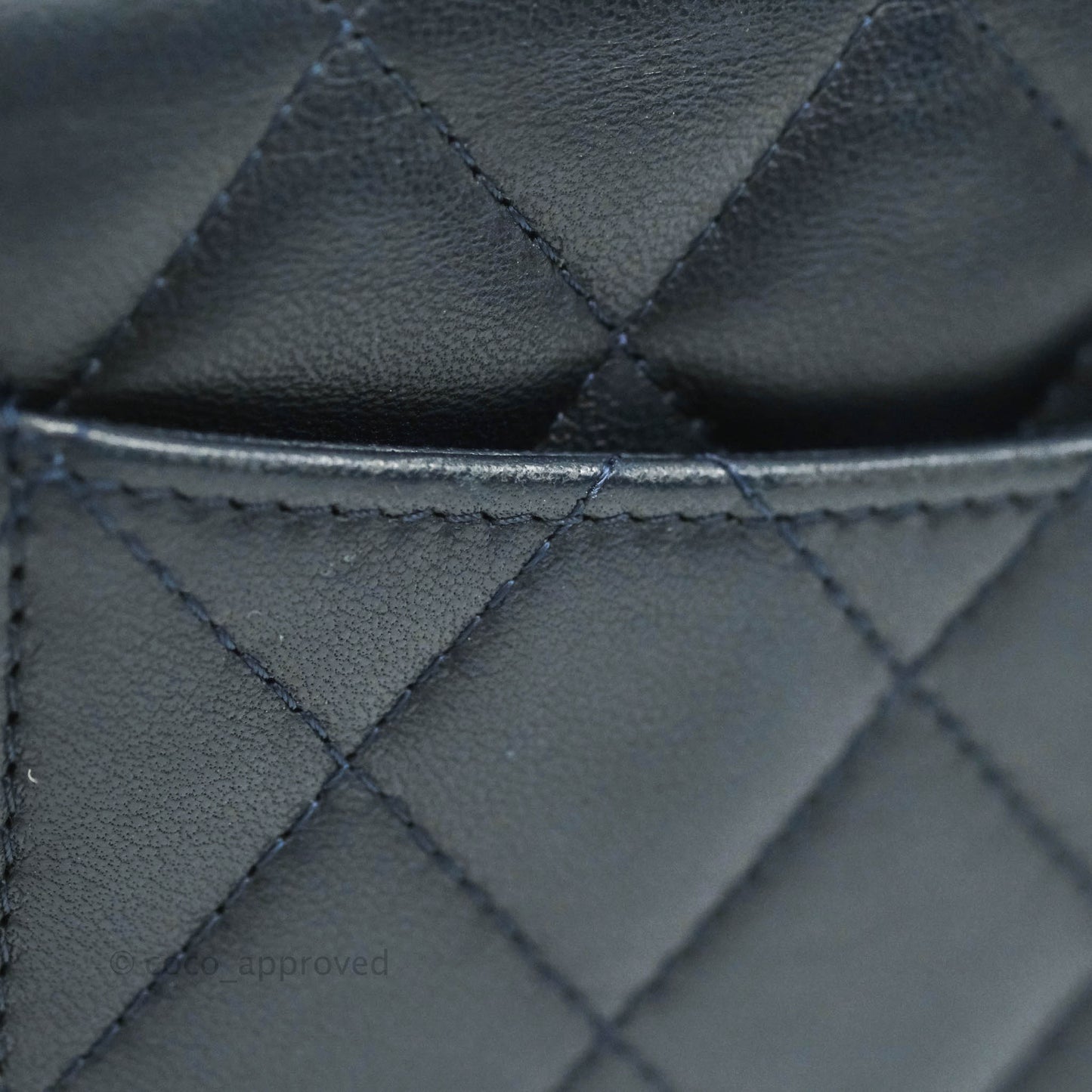 Chanel Quilted Wallet on Chain WOC Navy Lambskin Silver Hardware