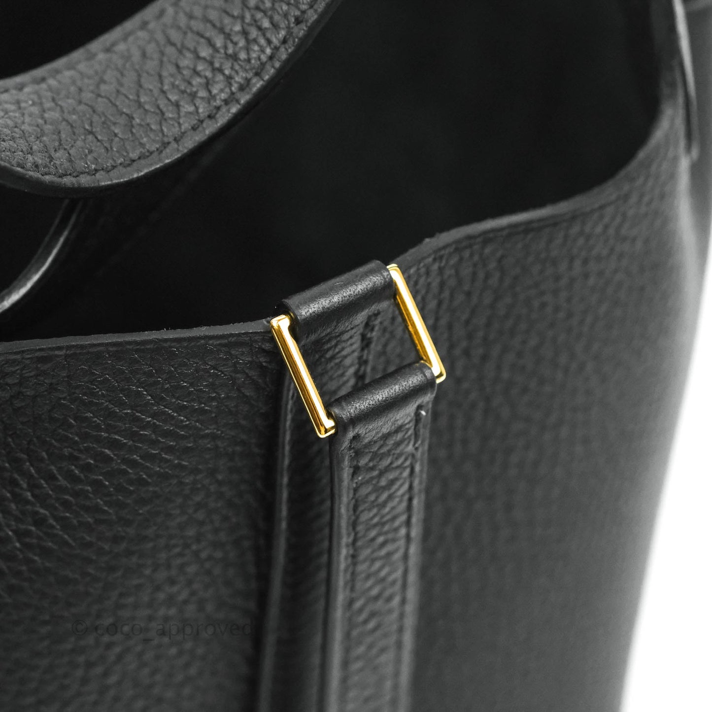 Hermès Taurillon Clemence Picotin Lock 18 PM Black Gold Hardware