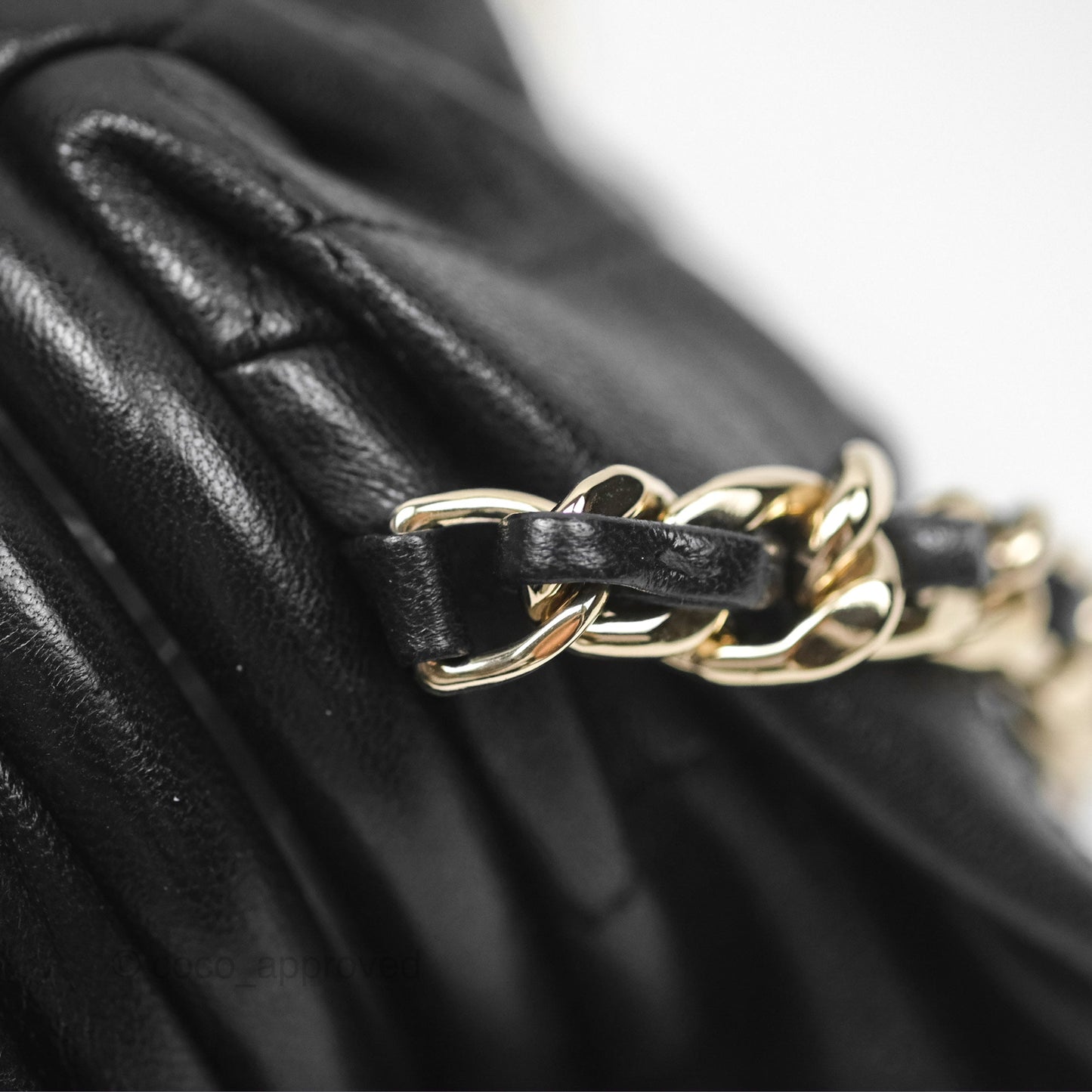 Chanel Quilted Clutch with Chain Black Lambskin Gold Hardware